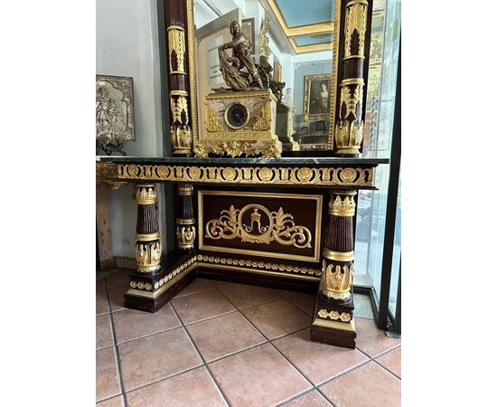  Consolle con Specchiera Stile Impero