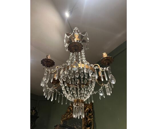 Lampadario a sei luci XX secolo