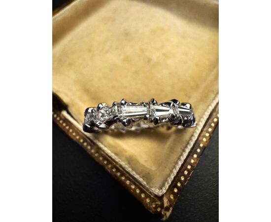 Fedina  intera  con  Diamanti  taglio   TEPER  1.5  ct.