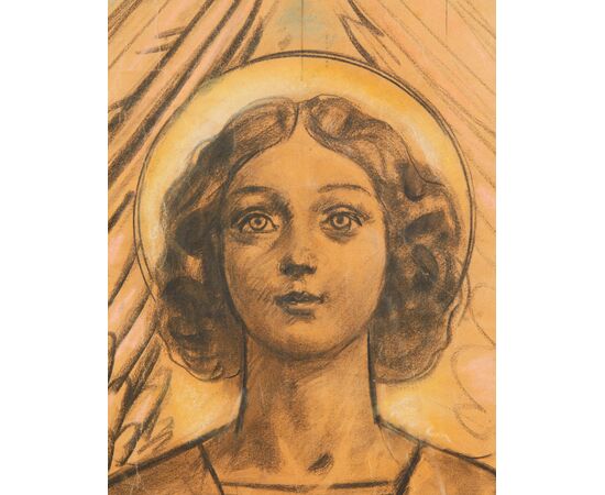 Eliodoro Coccoli (Brescia 1880 – 1974) -  Testa di Angelo, 1928