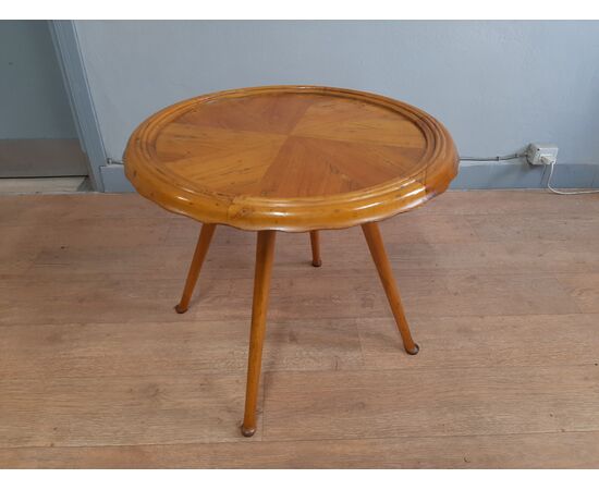 TAVOLINO BASSO DA SALOTTO IN STILE PAOLO BUFFA IN CILIEGIO ORIGINALE ANNI 50