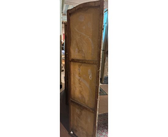 DARS678 - Separè su tela dipinta a sei battenti, epoca '700, misure cm L 288 x H 184