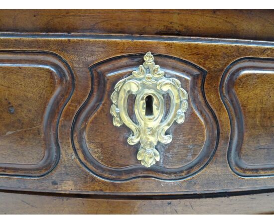 Comò in noce massello Luigi XV 1700 grandi bronzi Francia