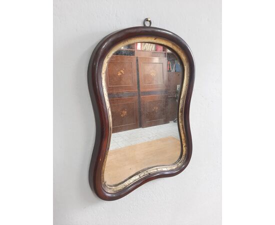 PICCOLA SPECCHIERA MOSSA EPOCA PRIMI 900 LACCATURA E SPECCHIO ORIGINALE