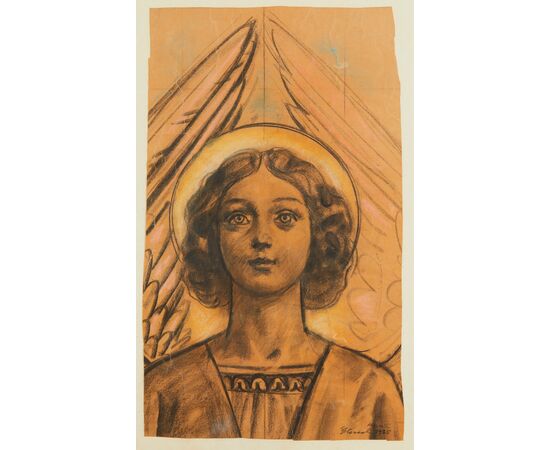 Eliodoro Coccoli (Brescia 1880 – 1974) -  Testa di Angelo, 1928