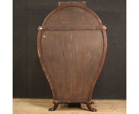 Grande secrétaire austriaco intarsiato in stile Biedermeier