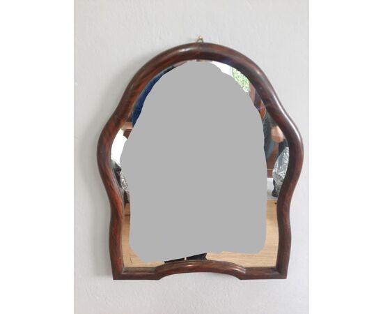 SPECCHIERA MOSSA ORIGINALE DEGLI ANNI 50-60 IN LEGNO LACCATO CON PIEDISTALLO