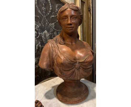 DARS677 - Busto in terracotta, epoca '800, misure cm L 44 x H 62 x P 30