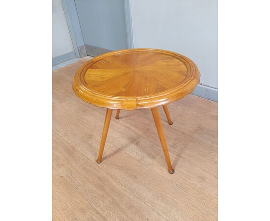 TAVOLINO BASSO DA SALOTTO IN STILE PAOLO BUFFA IN CILIEGIO ORIGINALE ANNI 50