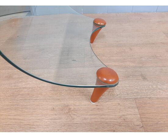 TAVOLINO DI DESIGN TANGO DI FABIO DI BARTOLOMEI PER FIAM ANNI 90 CON MARCHIO