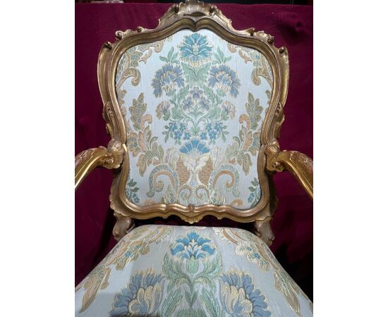 Eccezionale Coppia poltrone - Venezia . “Ca’ Rezzonico” 1750 c.a
