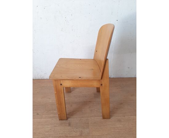 SEDIA SEGGIOLA DI DESIGN ANNI 70-80 IN LEGNO DI FRASSINO CHIARO