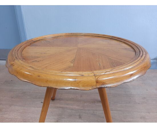 TAVOLINO BASSO DA SALOTTO IN STILE PAOLO BUFFA IN CILIEGIO ORIGINALE ANNI 50