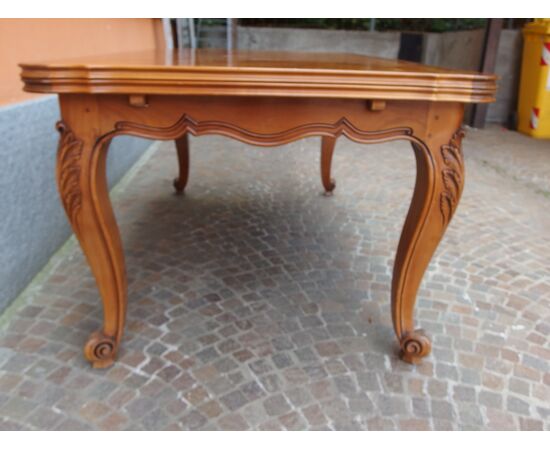TAVOLO ALLUNGABILE A TIRO RETTANGOLARE STILE PROVENZALE EPOCA 900