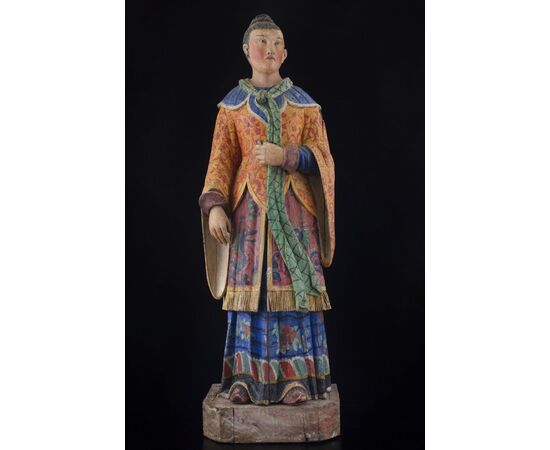 Coppia di figure cinesi di manifattura piemontese