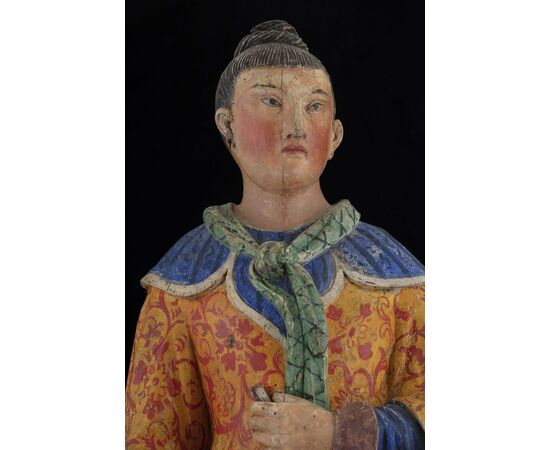 Coppia di figure cinesi di manifattura piemontese