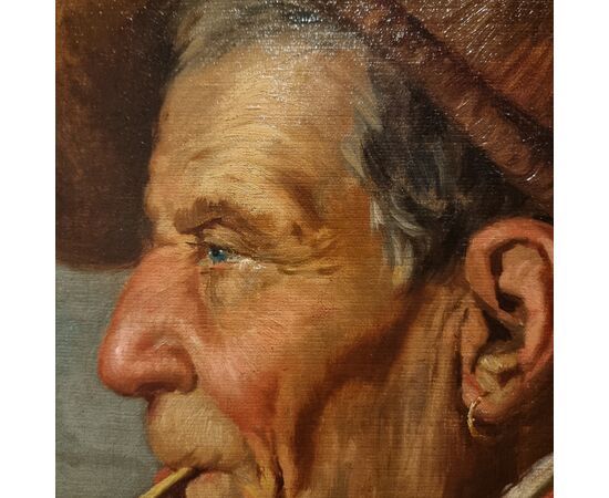 Pescatore napoletano pittura dell’800 firmato Duranti alta qualità  