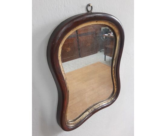 PICCOLA SPECCHIERA MOSSA EPOCA PRIMI 900 LACCATURA E SPECCHIO ORIGINALE