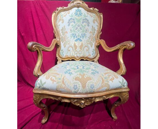 Eccezionale Coppia poltrone - Venezia . “Ca’ Rezzonico” 1750 c.a