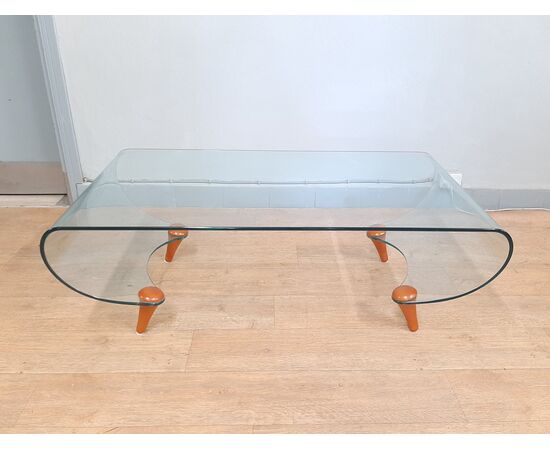 TAVOLINO DI DESIGN TANGO DI FABIO DI BARTOLOMEI PER FIAM ANNI 90 CON MARCHIO