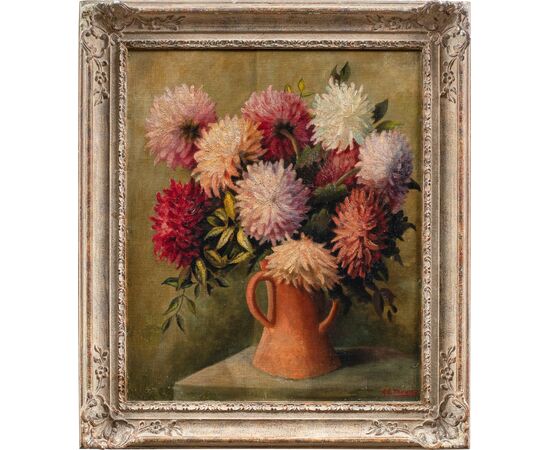 Pittore inglese (XX sec.) - Vaso di fiori.