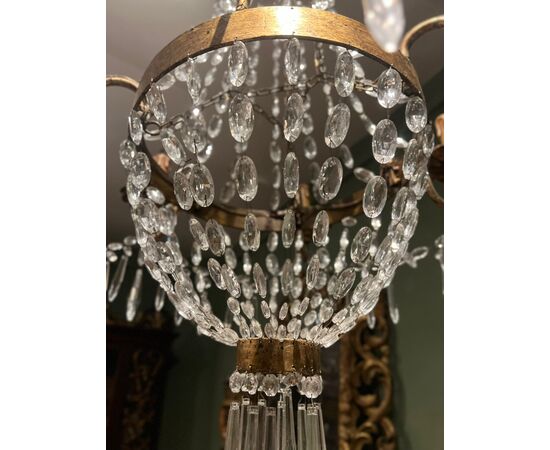 Lampadario a sei luci XX secolo