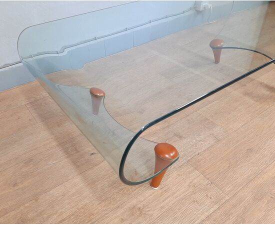 TAVOLINO DI DESIGN TANGO DI FABIO DI BARTOLOMEI PER FIAM ANNI 90 CON MARCHIO