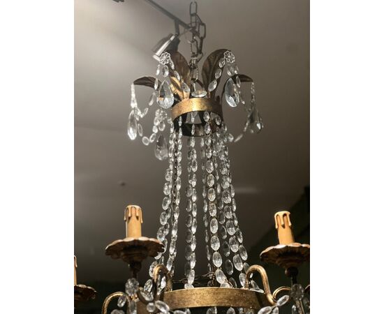 Lampadario a sei luci XX secolo