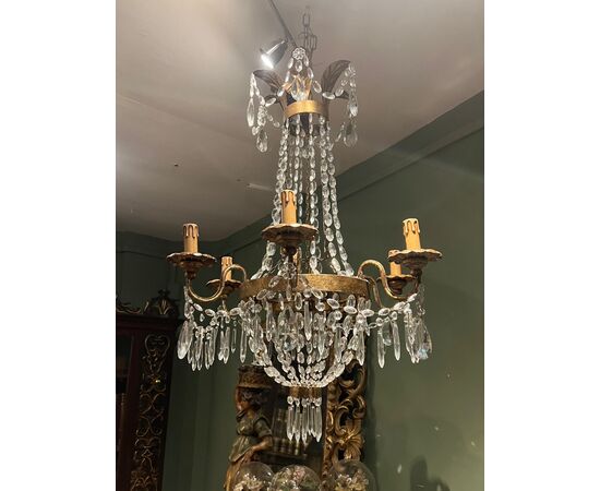 Lampadario a sei luci XX secolo