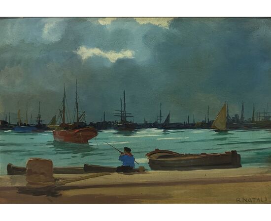 RENATO NATALI  "MARINA" -  DIPINTO NEL 1959