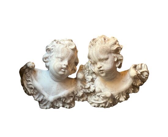 Coppia di putti in marmo XVII secolo