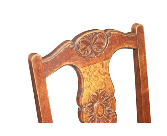 Gruppo di 6 sedie Provenzali in Legno di Rovere XIX secolo