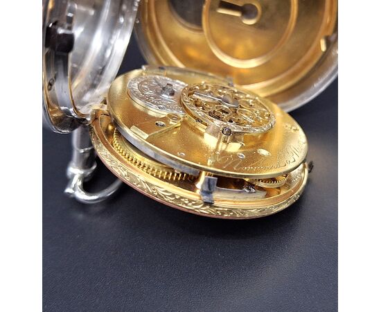 Orologio da tasca savonette, scappamento a verga, fine 700 