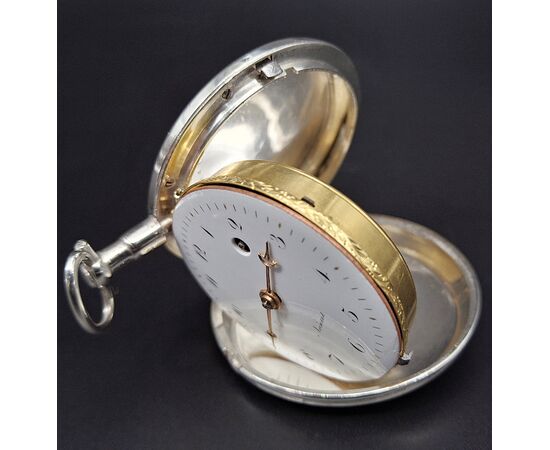 Orologio da tasca savonette, scappamento a verga, fine 700 