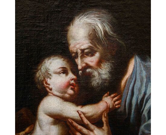Seguace di Giuseppe Nogari (Venezia, 1699 – ivi, 1763), San Giuseppe con il Bambino