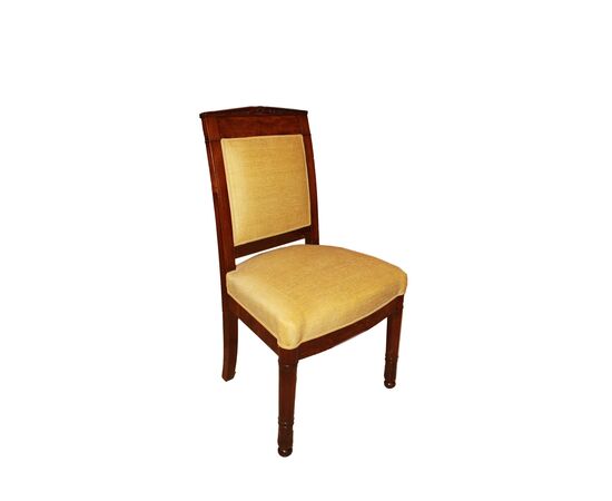 Sedia Francese stile Impero in Legno di Mogano del 1800
