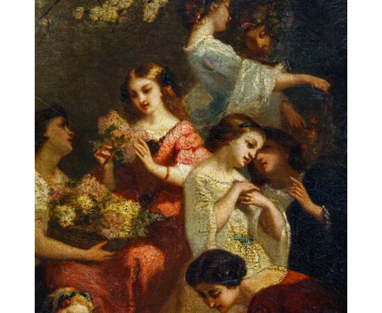 Nicolas Auguste Laurens (Pontailler-sur-Saône, 1829-1908), Donne che colgono fiori