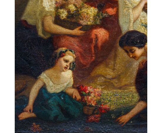 Nicolas Auguste Laurens (Pontailler-sur-Saône, 1829-1908), Donne che colgono fiori