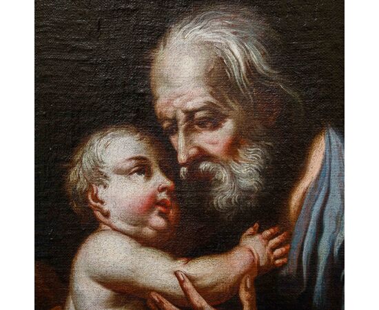 Seguace di Giuseppe Nogari (Venezia, 1699 – ivi, 1763), San Giuseppe con il Bambino