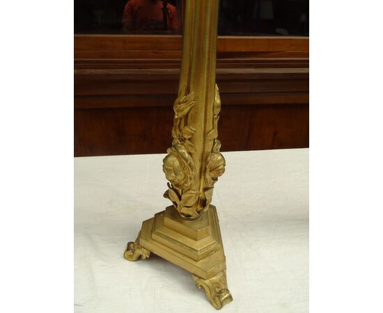 Coppia di grandi candelabri in bronzo Napoleone III 1870 Piemonte