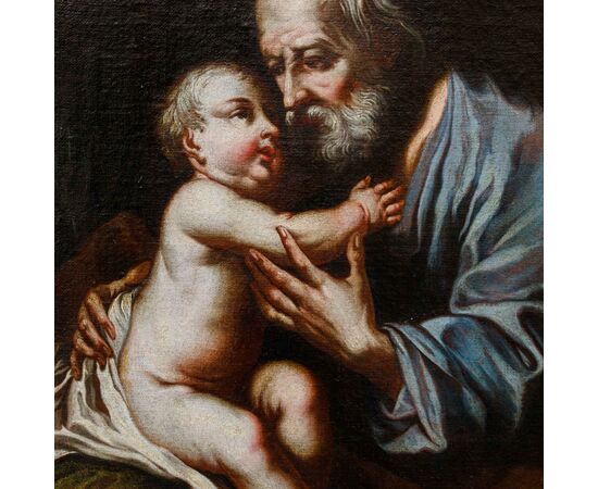 Seguace di Giuseppe Nogari (Venezia, 1699 – ivi, 1763), San Giuseppe con il Bambino