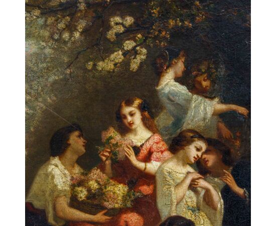 Nicolas Auguste Laurens (Pontailler-sur-Saône, 1829-1908), Donne che colgono fiori