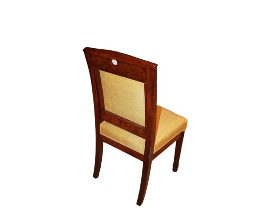 Sedia Francese stile Impero in Legno di Mogano del 1800