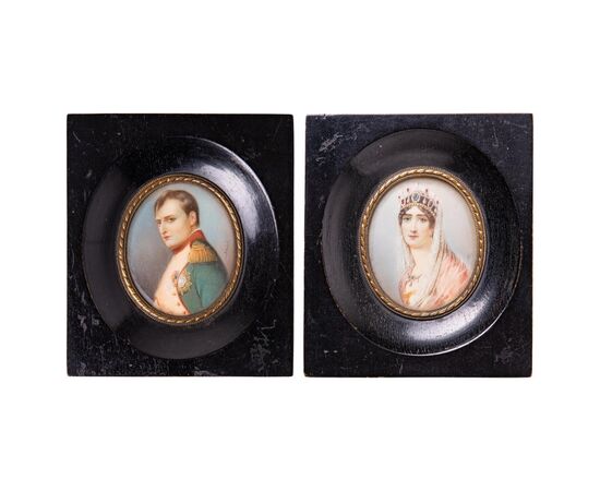 Ritratti in miniatura di Napoleone e moglie - O/7439/2.