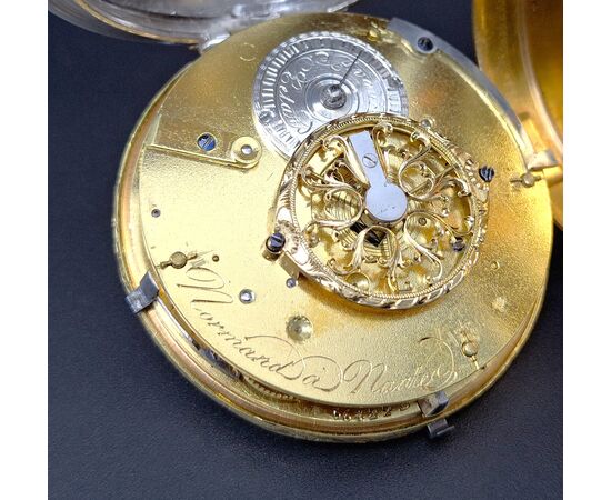 Orologio da tasca savonette, scappamento a verga, fine 700 