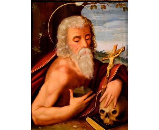 San Girolamo, cerchia Giuseppe Mazzuoli ,detto il Bastarolo (Ferrara 1536 - 1589)