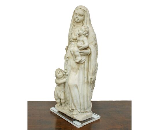Scuola ligure, XVIII secolo, Madonna con bambino e S. Giovannino