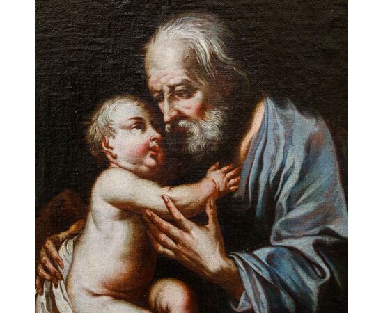 Seguace di Giuseppe Nogari (Venezia, 1699 – ivi, 1763), San Giuseppe con il Bambino