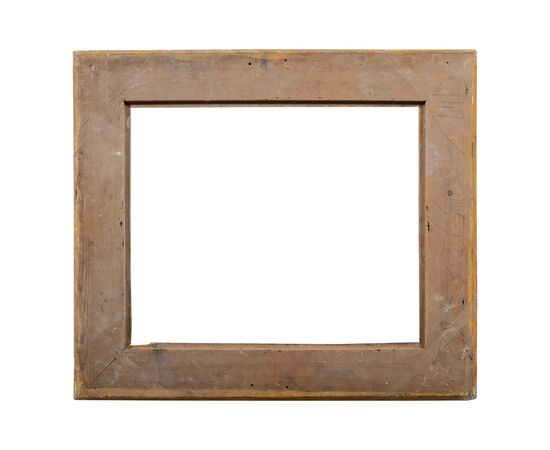 Cornice in legno intagliato e dorato con rilievi in pastiglia. Italia, fine XIX secolo.