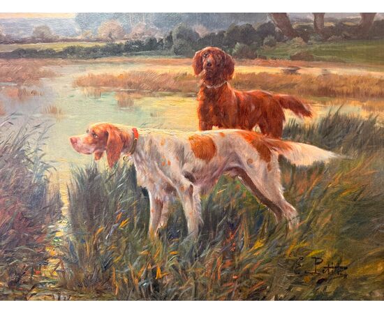 Petit - Scena di Caccia con Setter